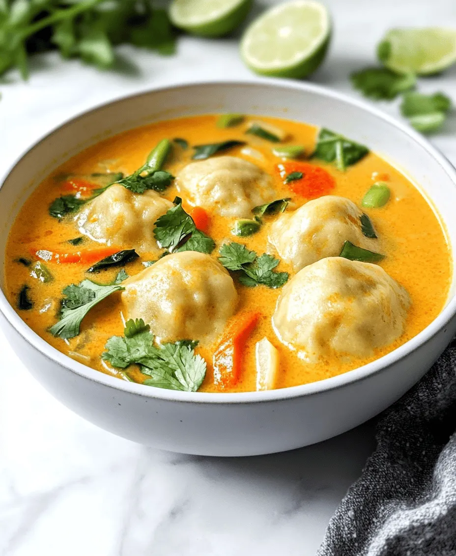 Curry dumpling soup is a delightful fusion dish that marries the comforting warmth of soup with the exciting flavors of curry and the satisfying chew of dumplings. This recipe showcases a rich, aromatic broth infused with spices, accompanied by tender dumplings that can be filled with your choice of chicken or tofu, making it an adaptable dish for various dietary preferences. In a world where comfort food often means a cozy bowl of soup, curry dumpling soup stands out as a hearty option, perfect for family dinners or a gathering of friends.