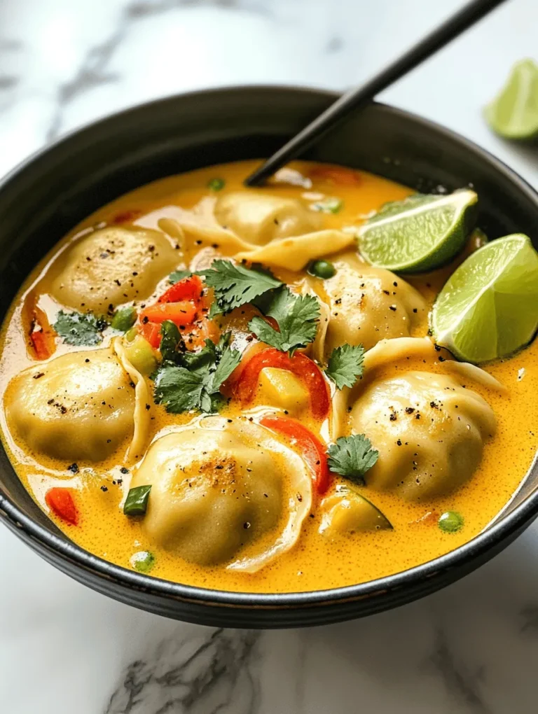 Curry dumpling soup is a delightful fusion dish that marries the comforting warmth of soup with the exciting flavors of curry and the satisfying chew of dumplings. This recipe showcases a rich, aromatic broth infused with spices, accompanied by tender dumplings that can be filled with your choice of chicken or tofu, making it an adaptable dish for various dietary preferences. In a world where comfort food often means a cozy bowl of soup, curry dumpling soup stands out as a hearty option, perfect for family dinners or a gathering of friends.