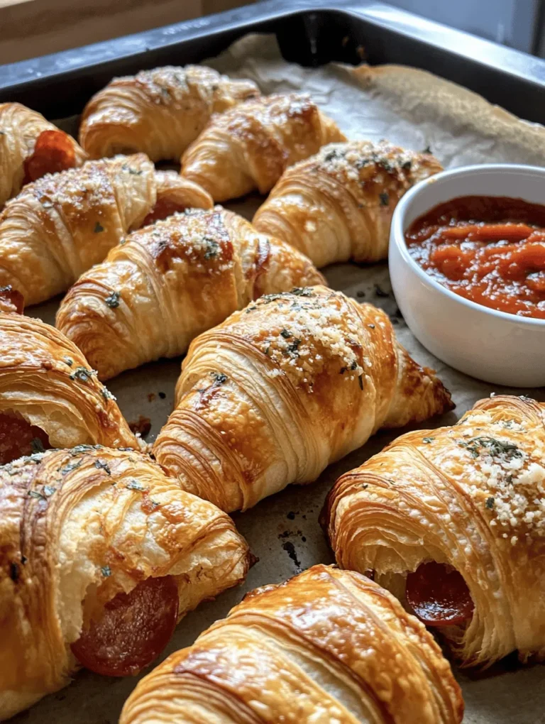 At the heart of our Mozzarella Pepperoni Croissant Rolls is the refrigerated crescent roll dough. This versatile ingredient is a favorite in many kitchens, thanks to its ease of use and adaptability in a variety of recipes. Crescent roll dough is made from a mixture of flour, water, yeast, and other ingredients, which are rolled out and layered with butter to create its signature flaky texture.