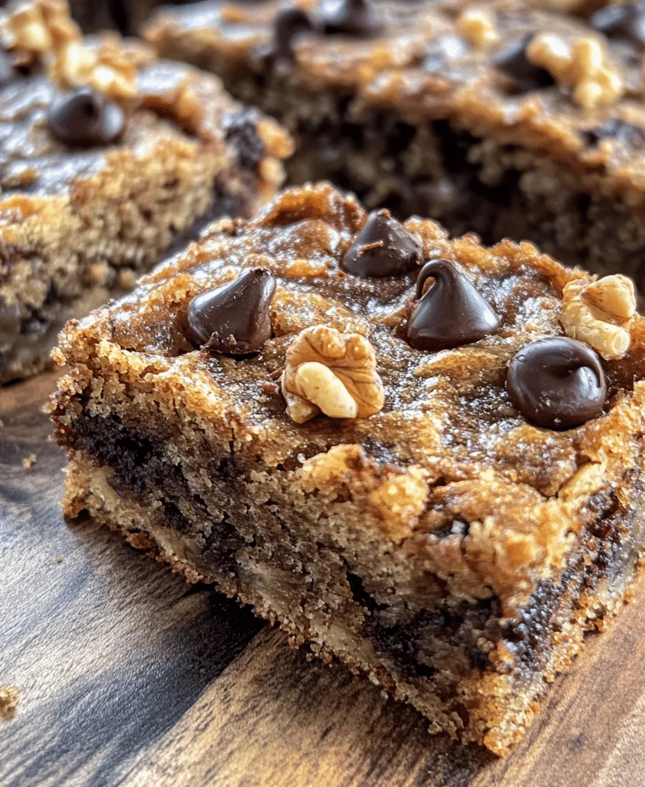 Welcome to the delightful world of Banana Bliss Chocolate Chip Bars, where indulgence meets wholesome goodness! These luscious treats are a celebration of flavors, combining the natural sweetness of ripe bananas with rich, melty chocolate chips. Perfectly suited for both children and adults, this recipe is an ideal snack or dessert option that can satisfy any sweet tooth. Whether you are looking for an afternoon pick-me-up or a delightful addition to your dessert table, these bars are sure to please.