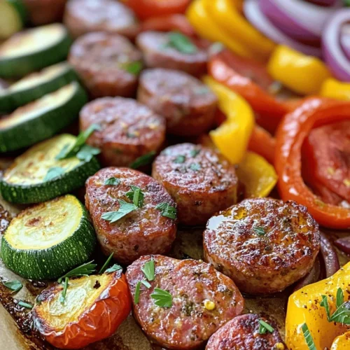 In the realm of modern cooking, few methods are as beloved as sheet pan meals. They embody convenience without sacrificing flavor or nutrition, making them a go-to option for busy families and home cooks alike. Our Sizzling Sheet Pan Sausage & Garden Veggies recipe is a testament to this culinary trend, seamlessly combining savory smoked sausage with a vibrant array of fresh vegetables. This dish is not only easy to prepare but also lends itself well to customization based on seasonal produce or personal preferences. Whether you’re looking for a quick weeknight dinner or a relaxed weekend meal, this recipe caters to your needs with flair and simplicity.