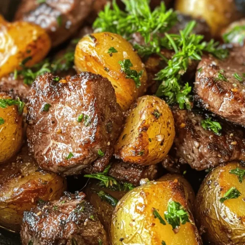 There’s something undeniably alluring about the combination of tender steak bites sizzling in aromatic garlic butter, paired with perfectly crispy potatoes. This dish, Sizzling Garlic Butter Steak Bites and Crispy Potatoes, is a celebration of flavor and texture that promises to tantalize your taste buds and create a memorable dining experience. Whether you're hosting a lively gathering or enjoying a cozy dinner with family, this recipe stands out as a fantastic option for cooks of all skill levels.