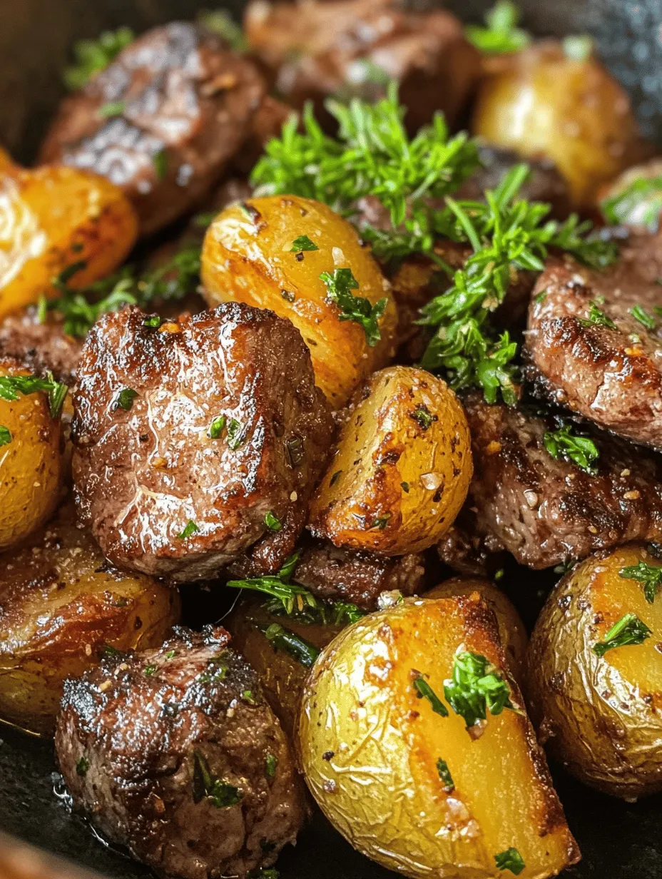 There’s something undeniably alluring about the combination of tender steak bites sizzling in aromatic garlic butter, paired with perfectly crispy potatoes. This dish, Sizzling Garlic Butter Steak Bites and Crispy Potatoes, is a celebration of flavor and texture that promises to tantalize your taste buds and create a memorable dining experience. Whether you're hosting a lively gathering or enjoying a cozy dinner with family, this recipe stands out as a fantastic option for cooks of all skill levels.