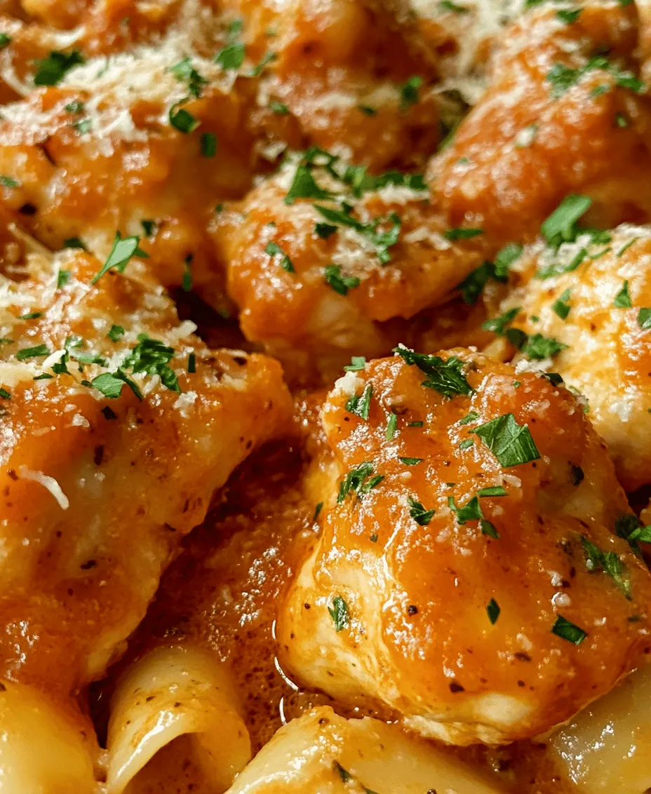 Welcome to a culinary experience that combines the simplicity of weeknight dinners with the indulgence of a gourmet meal – Garlic Butter Chicken Bites with Savory Creamy Parmesan Pasta. This dish encapsulates the essence of comfort food, making it an ideal choice for busy families and food enthusiasts alike. From the moment the garlic hits the pan, the aroma fills your kitchen, inviting everyone to gather around the dining table.