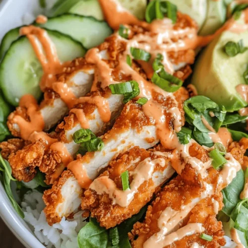 Chicken bowls have taken the culinary world by storm, emerging as a versatile meal option that fits seamlessly into our busy lifestyles. They are not only quick to prepare but also customizable, allowing for a delightful blend of flavors and textures. Among the myriad of options available, the Sassy Bang Bang Chicken Bowl stands out as a vibrant fusion of taste that tantalizes the palate. This dish combines succulent, crispy chicken with a creamy, spicy sauce, all served over a wholesome base of fluffy jasmine rice and crisp vegetables.