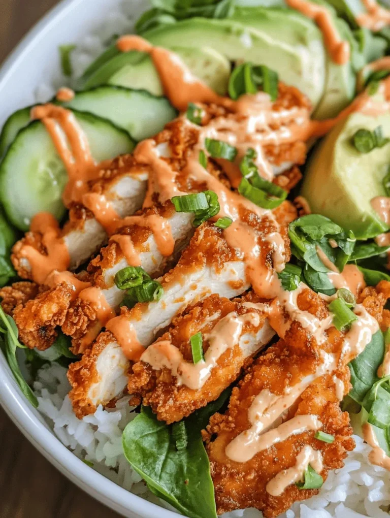 Chicken bowls have taken the culinary world by storm, emerging as a versatile meal option that fits seamlessly into our busy lifestyles. They are not only quick to prepare but also customizable, allowing for a delightful blend of flavors and textures. Among the myriad of options available, the Sassy Bang Bang Chicken Bowl stands out as a vibrant fusion of taste that tantalizes the palate. This dish combines succulent, crispy chicken with a creamy, spicy sauce, all served over a wholesome base of fluffy jasmine rice and crisp vegetables.