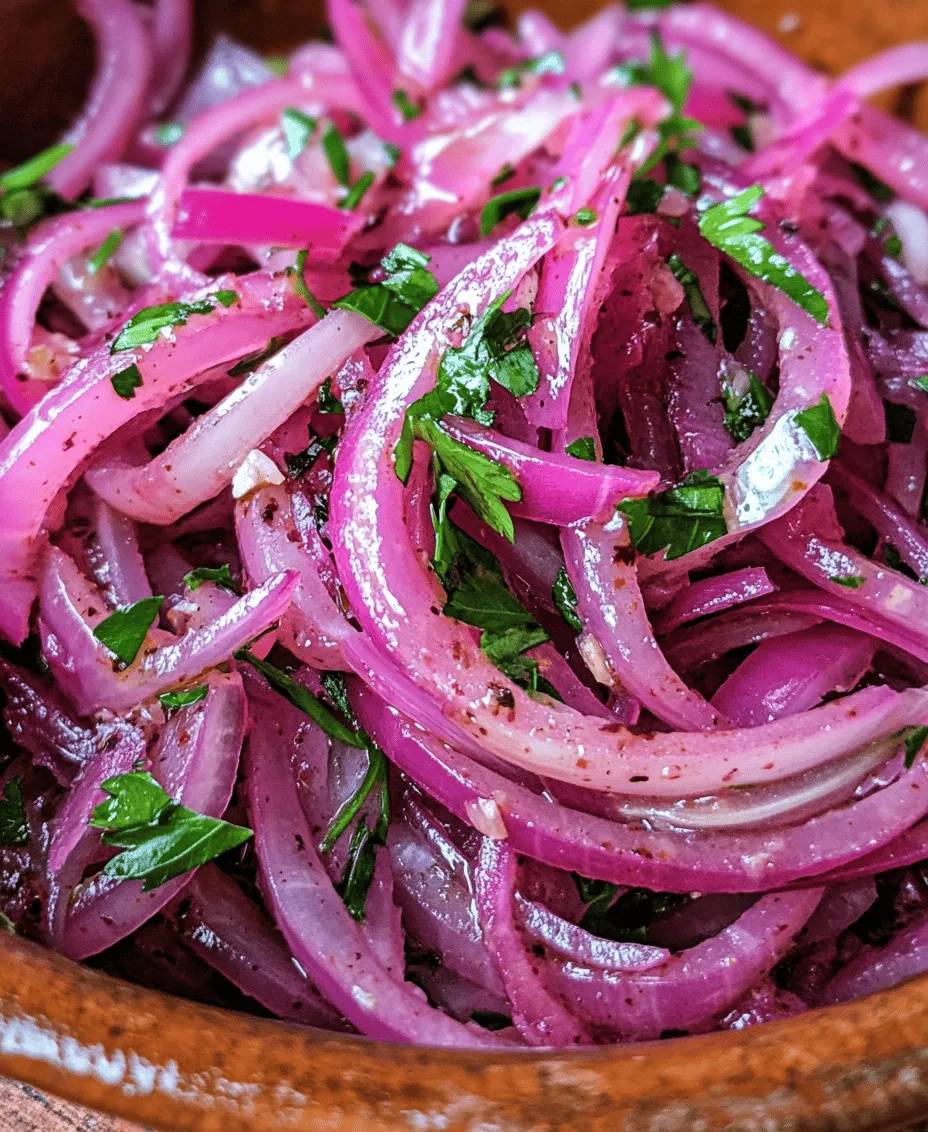 If you're seeking a fresh, zesty side dish that can elevate any meal, look no further than Sumac Onions Delight. This simple yet remarkable recipe highlights the vibrant flavors of red onions enhanced by the tangy notes of sumac, making it a perfect companion for grilled meats, salads, or even as a topping for sandwiches. The beauty of this dish lies in its versatility; it can be served alongside hearty entrees or enjoyed on its own as a refreshing snack.
