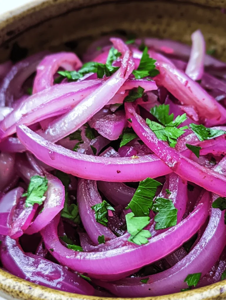 If you're seeking a fresh, zesty side dish that can elevate any meal, look no further than Sumac Onions Delight. This simple yet remarkable recipe highlights the vibrant flavors of red onions enhanced by the tangy notes of sumac, making it a perfect companion for grilled meats, salads, or even as a topping for sandwiches. The beauty of this dish lies in its versatility; it can be served alongside hearty entrees or enjoyed on its own as a refreshing snack.