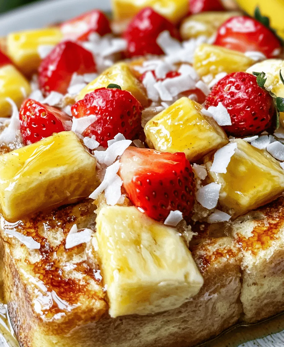French toast is a beloved breakfast staple enjoyed around the world, known for its delightful combination of bread, eggs, and milk, all brought together to create a warm, comforting dish. Often served with sweet syrups or fresh fruits, it has become a favorite for both families and brunch enthusiasts. However, if you’re looking to elevate your breakfast game, the Tropical Delight Hawaiian Roll French Toast offers a unique twist that transports your taste buds straight to a sunny paradise.