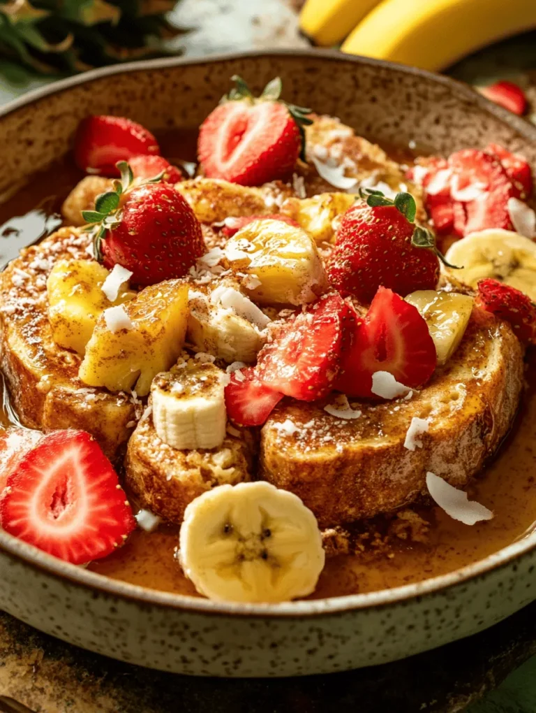 French toast is a beloved breakfast staple enjoyed around the world, known for its delightful combination of bread, eggs, and milk, all brought together to create a warm, comforting dish. Often served with sweet syrups or fresh fruits, it has become a favorite for both families and brunch enthusiasts. However, if you’re looking to elevate your breakfast game, the Tropical Delight Hawaiian Roll French Toast offers a unique twist that transports your taste buds straight to a sunny paradise.