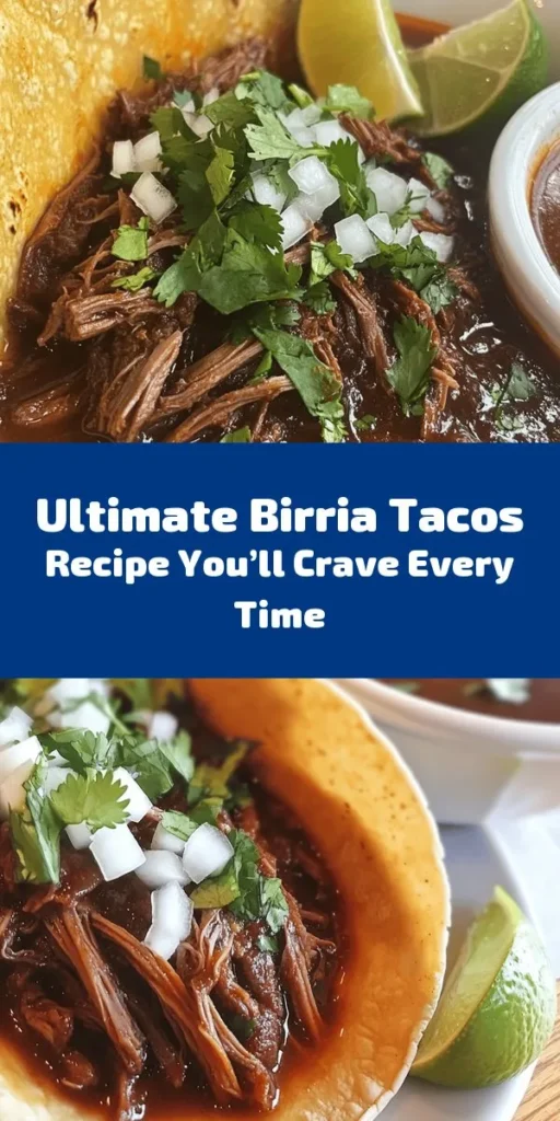 Indulge in the deliciousness of my favorite birria tacos! 🌮 With tender beef chuck roast and short ribs simmered in a rich, flavorful sauce made from guajillo and ancho chiles, every bite is a fiesta for your taste buds. This slow-cooked recipe is perfect for gatherings or cozy nights in. Serve with fresh cilantro, diced onions, and zesty lime wedges for the ultimate taco experience. Dive into this savory goodness and elevate your taco night!