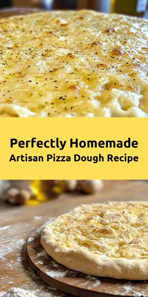 Create your own delicious artisan pizza at home with this easy dough recipe! Using simple ingredients like flour, olive oil, and yeast, you'll have the perfect base for all your favorite toppings. With minimal prep time and a bit of patience for rising, you'll be savoring golden, crispy crusts in no time. Ideal for family gatherings or a cozy night in, this dough yields 2-4 pizzas, making it perfect for sharing. Grab your ingredients and let’s get baking!