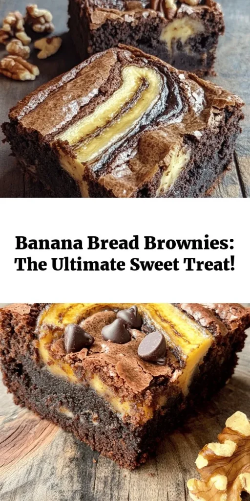 Indulge in the perfect fusion of banana bread and brownies with this easy Banana Bread Brownies recipe! Made with ripe bananas, melted butter, and a blend of sugars, these brownies are moist and flavorful. They're loaded with optional chocolate chips and nuts for an extra crunch. Bake in just 25-30 minutes and enjoy warm or cooled. Ideal for satisfying your sweet tooth, serve them with a scoop of vanilla ice cream for a delightful treat!