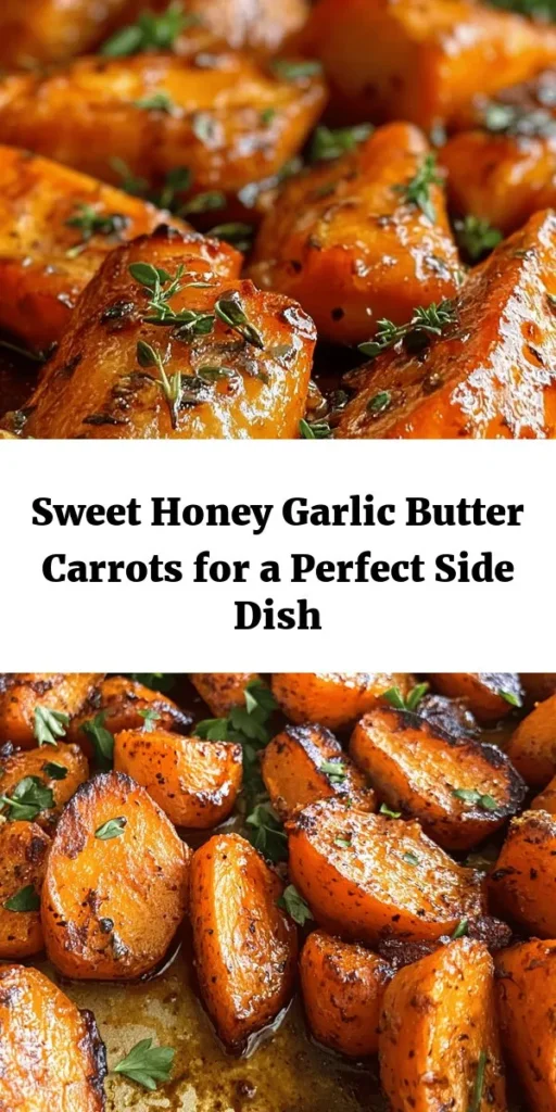 Transform your side dish with this delicious Honey Garlic Butter Roasted Carrots recipe! Perfectly roasted baby carrots coated in a sweet and savory honey garlic butter mixture make for a colorful and flavorful addition to any meal. With just a few simple ingredients and easy steps, you’ll have a dish that’s both elegant and comforting. Ideal for weeknight dinners or special occasions, these carrots will impress everyone at the table!