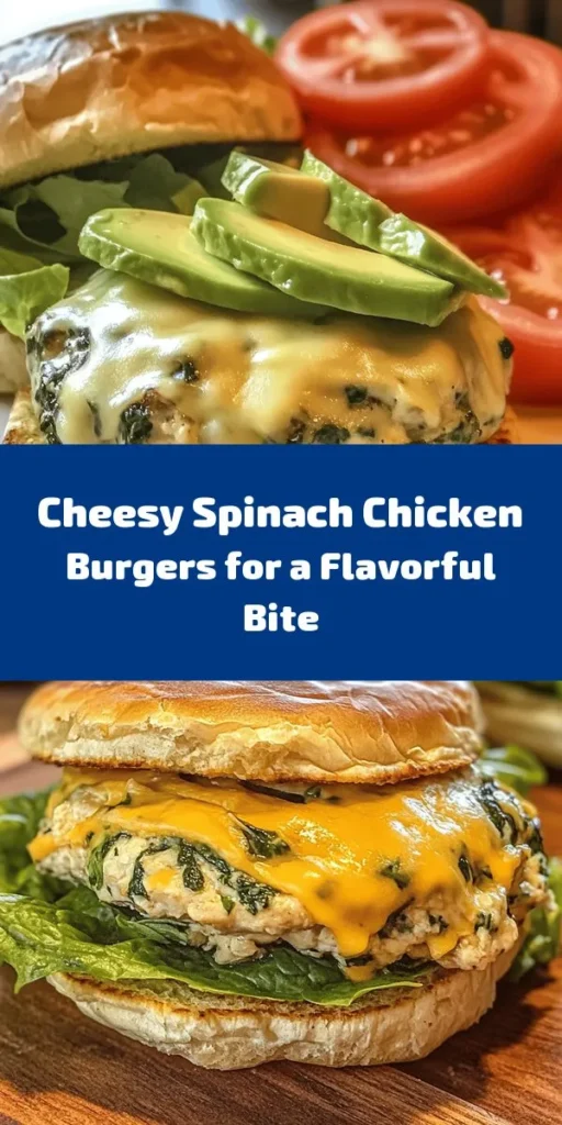 Elevate your burger game with these delicious White Cheddar & Spinach Chicken Burgers! Made with juicy ground chicken, fresh spinach, and creamy white cheddar, these flavorful patties are easy to prepare and perfect for a weeknight dinner or weekend BBQ. Just mix the ingredients, form the patties, and cook them to golden perfection. Serve on your favorite bun with fresh toppings for a mouthwatering meal everyone will love. Try this recipe for a tasty, healthy twist on a classic burger!