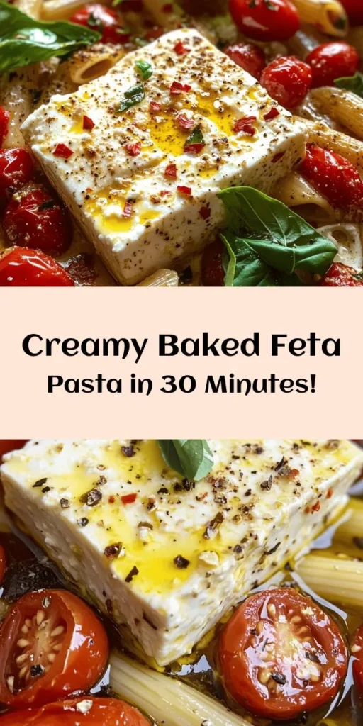 Indulge in the creamy goodness of this Baked Feta Pasta Delight! With just a block of feta, cherry tomatoes, garlic, and a touch of olive oil, you'll create a rich, flavorful sauce that complements perfectly cooked pasta. Personalize it with lemon zest and fresh basil for an extra burst of freshness. This one-pan wonder is not only easy to make but also a sure crowd-pleaser. Get ready to impress your family and friends with this delicious dish.