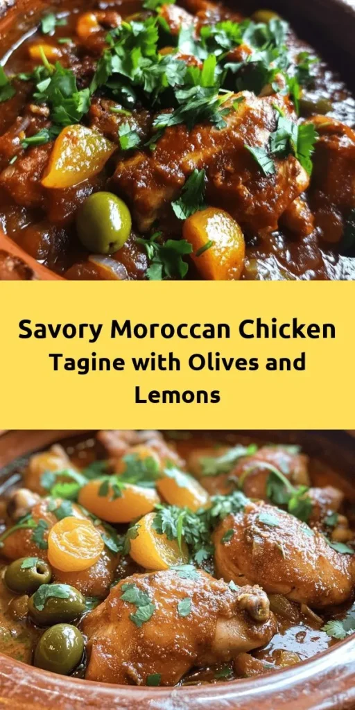 Discover the vibrant flavors of Moroccan Bliss with this Chicken Tagine recipe featuring olives and lemons! Perfect for a cozy night in, this dish combines tender chicken thighs with aromatic spices, olives, and sweet apricots. Simply sear, sauté, and slow cook for a hearty meal that’s packed with flavor. Serve it over fluffy couscous or with crusty bread to soak up the delicious sauce. A touch of honey adds sweetness, rounding out this culinary adventure!