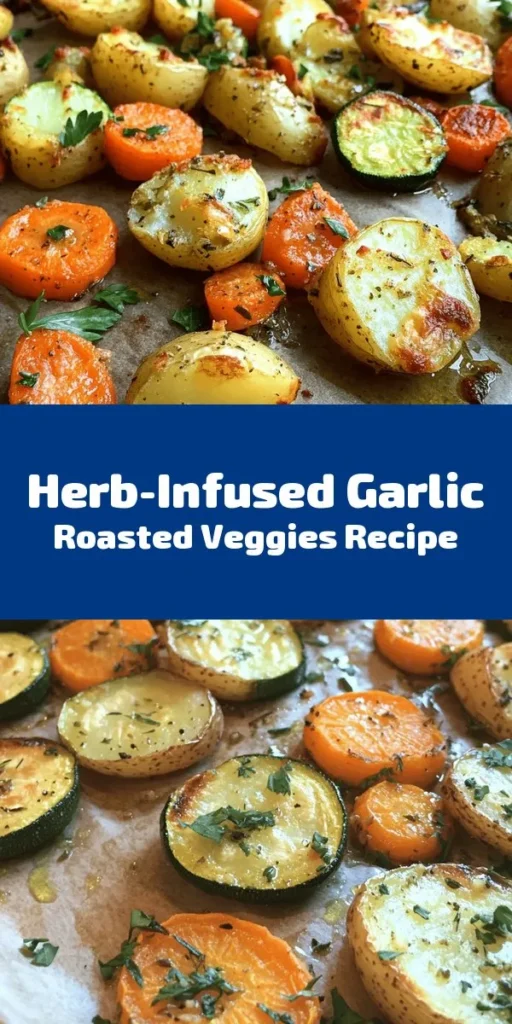 Transform your meals with these delicious Garlic Herb Roasted Potatoes, Carrots, and Zucchini! This easy recipe combines baby potatoes, carrots, and zucchini tossed in a flavorful garlic-herb mix and roasted to perfection. Ready in just 45 minutes, it’s perfect as a side dish or a comforting vegetarian option. Serve it hot and garnish with fresh parsley for that extra touch. Ideal for weeknight dinners or gatherings! Enjoy the burst of flavors!