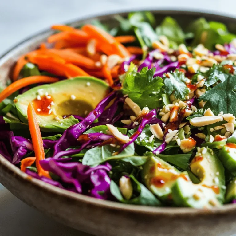 Spring roll salad is a delightful dish that captures the vibrant and fresh flavors of traditional spring rolls without the hassle of wrapping them. This salad is a celebration of color, texture, and taste, combining a variety of crisp vegetables with a zesty dressing that tantalizes the taste buds. As the weather warms up, this salad becomes an ideal choice for those looking to incorporate more fresh produce into their meals. With its bright colors and lively flavors, the spring roll salad not only pleases the palate but also encourages a healthier lifestyle.