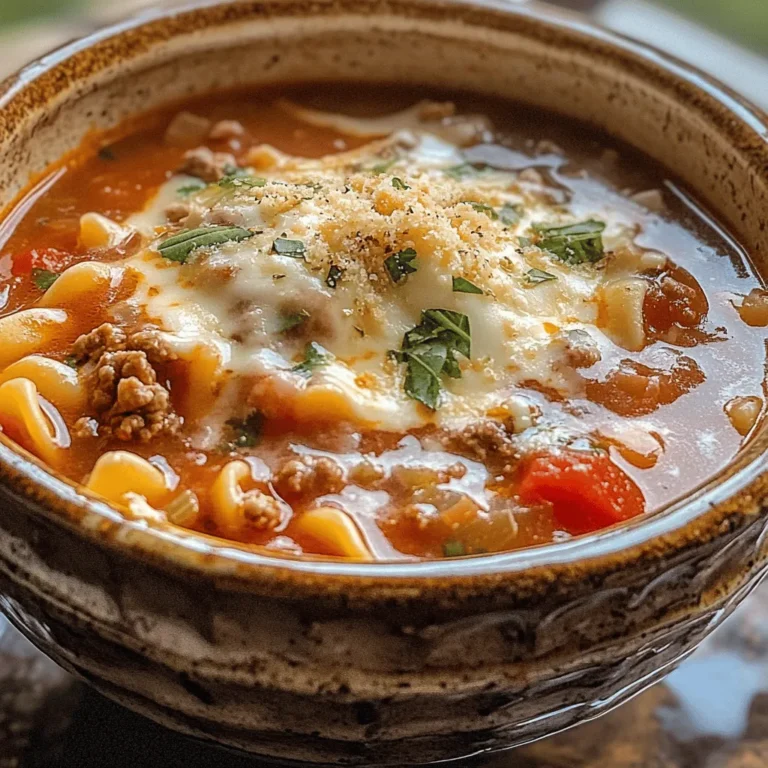 Welcome to a culinary adventure where comfort food takes a delicious twist! In this article, we dive into the rich and hearty world of lasagna soup, a dish that perfectly combines the flavors of traditional lasagna with the warmth and ease of a soup. Imagine the classic layers of pasta, savory ground meat, and cheesy goodness all wrapped up in a delightful broth; that’s exactly what lasagna soup brings to your table. This recipe not only satisfies your taste buds but also offers a quick and convenient way to enjoy a classic favorite. Whether you’re cooking for a family gathering or a cozy night in, our BEST Lasagna Soup Recipe is sure to become a staple in your kitchen.