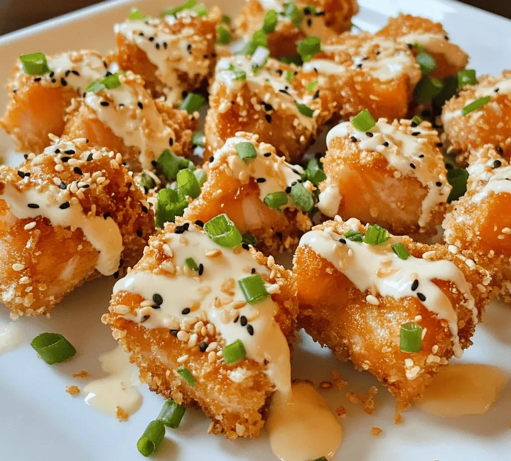 If you're searching for a mouthwatering appetizer or a delightful main course that’s packed with flavor, look no further than Crispy Bang Bang Salmon Bites. This dish perfectly marries the rich, buttery taste of salmon with the zesty kick of a homemade Bang Bang sauce, making it an irresistible option for parties, family dinners, or even a casual weeknight meal. The beauty of salmon lies not only in its delectable taste but also in its versatility—be it grilled, baked, or fried, it adapts beautifully to various culinary styles.