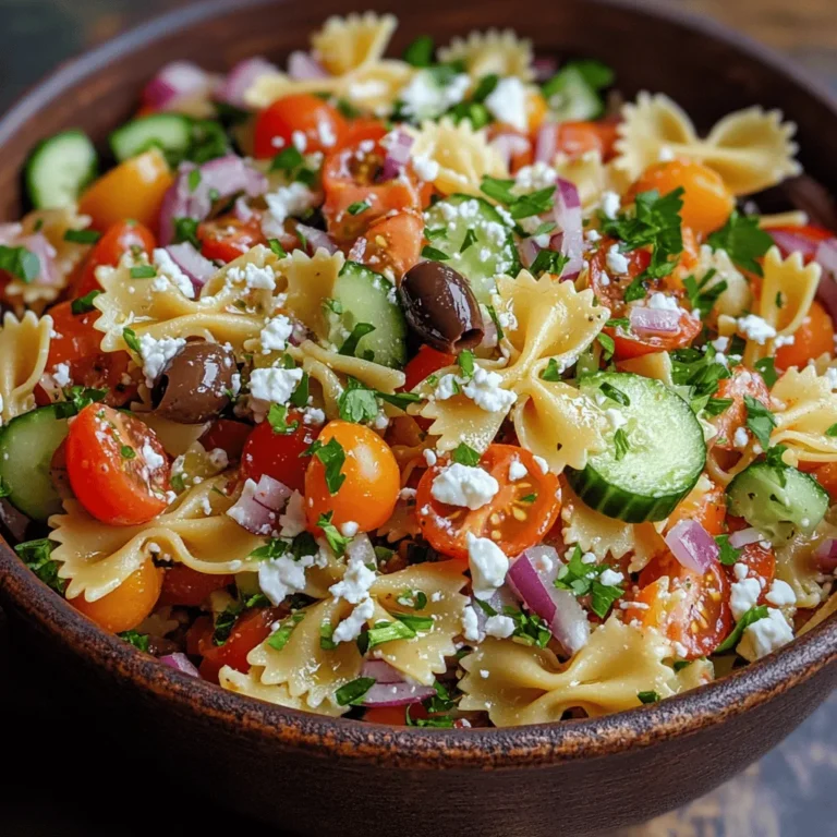 Pasta salads have become a cherished staple in kitchens around the world, loved for their versatility, vibrant colors, and ability to cater to a variety of palates. Whether served as a side dish at a family gathering or as a main course on a warm summer day, pasta salads bring a delightful mix of flavors and textures to any table. Among the myriad of pasta salad options, the Bow Tie Pasta Salad Extravaganza stands out with its eye-catching presentation and fresh ingredients, making it an irresistible choice for any occasion.