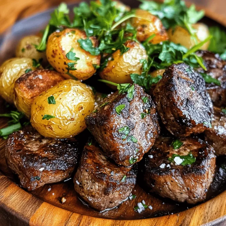Garlic Butter Steak Bites and Potatoes is a dish that perfectly embodies the rich, savory flavors of steak, enhanced by the aromatic essence of garlic and the indulgence of butter. This delightful recipe combines tender steak bites with crispy, golden baby potatoes, creating a satisfying meal that is both hearty and comforting. Whether you're looking to impress guests at a dinner party or simply craving a comforting weeknight dinner, this dish is an ideal choice.