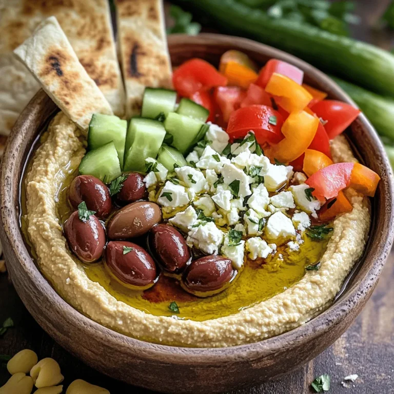 When it comes to Greek Style Loaded Hummus, the toppings can elevate your dish from a simple dip to a culinary masterpiece. Start with a base of smooth and creamy hummus, then let your creativity run wild with an assortment of toppings that not only enhance the flavor but also add delightful textures. Here are some fantastic options to consider: