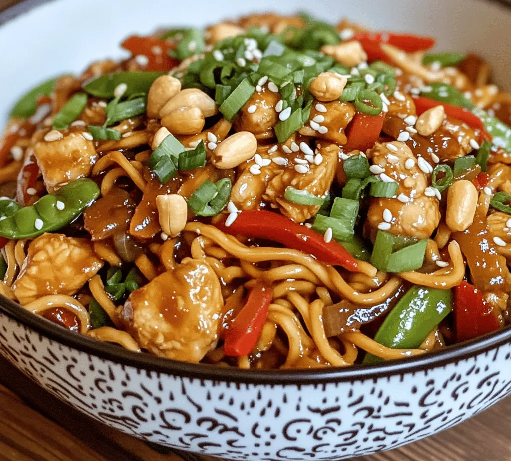 Kung Pao Chicken is a celebrated dish that has earned its place as a staple in Chinese cuisine, known for its bold flavors and delightful texture. Originating from the Sichuan province, this dish combines tender chicken, crunchy peanuts, and vibrant vegetables, all tossed in a rich, spicy sauce. The traditional preparation often features a balance of heat from Sichuan peppercorns, sweetness from sugar, and umami from soy sauce, creating a taste that is both complex and satisfying.