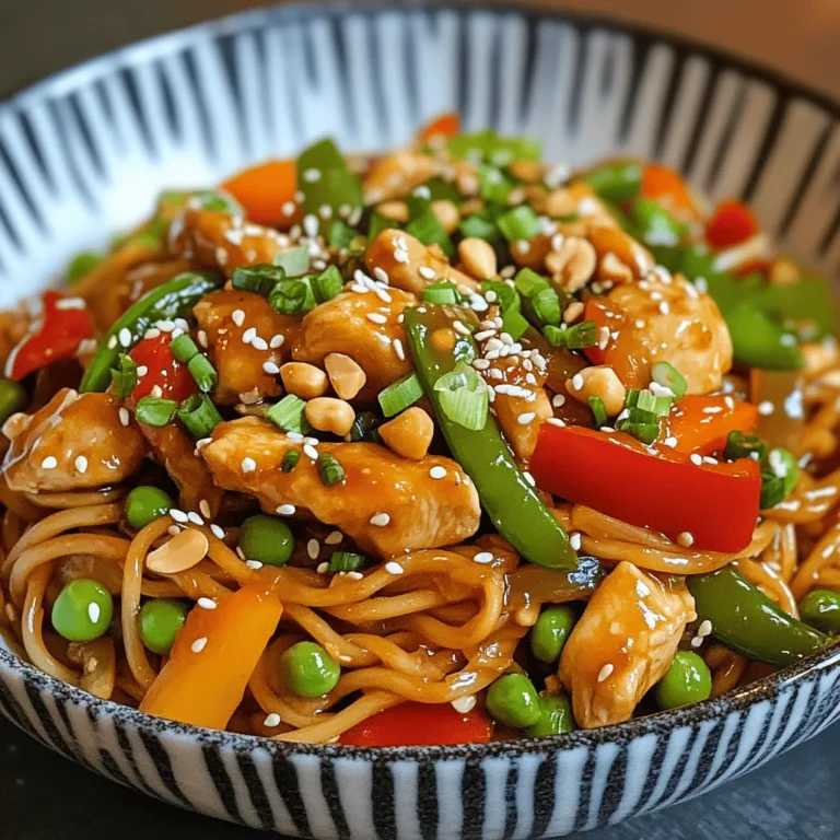 Kung Pao Chicken is a celebrated dish that has earned its place as a staple in Chinese cuisine, known for its bold flavors and delightful texture. Originating from the Sichuan province, this dish combines tender chicken, crunchy peanuts, and vibrant vegetables, all tossed in a rich, spicy sauce. The traditional preparation often features a balance of heat from Sichuan peppercorns, sweetness from sugar, and umami from soy sauce, creating a taste that is both complex and satisfying.