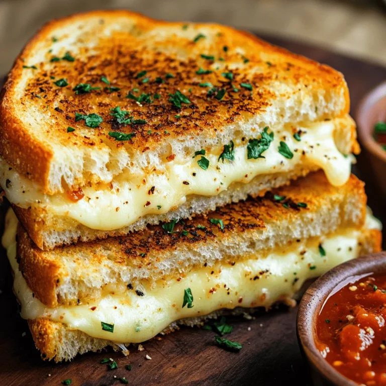 Grilled cheese sandwiches are a beloved staple in many households, celebrated for their simplicity and comforting flavors. The crispy, golden exterior paired with gooey, melted cheese creates a nostalgic experience that resonates with both kids and adults alike. However, if you’re looking to elevate this classic dish to new heights, look no further than the Garlic Bread Grilled Cheese Delight. This innovative twist combines the irresistible flavors of garlic butter and artisanal sourdough bread with the gooey goodness of cheese, resulting in an indulgent treat that’s as satisfying as it is delicious.