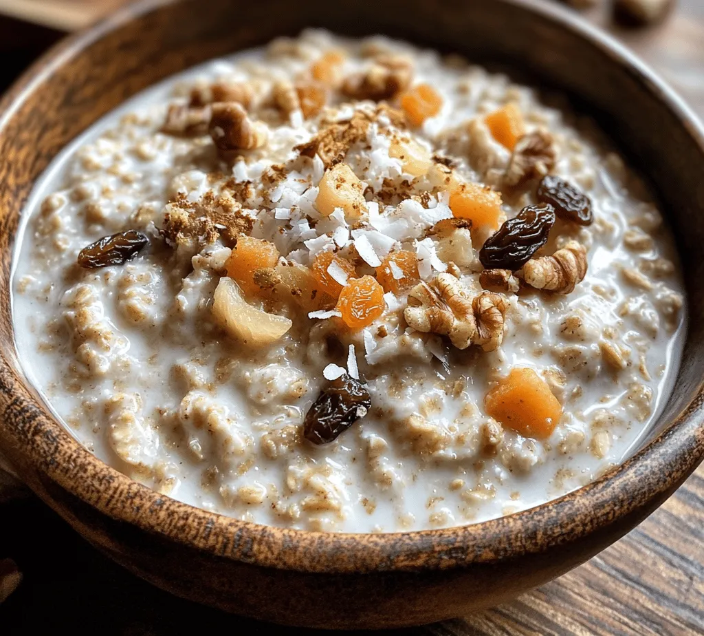 In the world of breakfast options, oatmeal has long been a champion for its health benefits and versatility. But what if we told you that you could enjoy the delightful flavors of carrot cake while still reaping the nutritious advantages of oatmeal? Enter the Carrot Cake Oatmeal Delight—a delicious fusion that combines the comforting essence of a classic carrot cake with the wholesome goodness of oatmeal. This innovative recipe provides a nutritious start to the day that caters to both health-conscious individuals and dessert lovers alike.