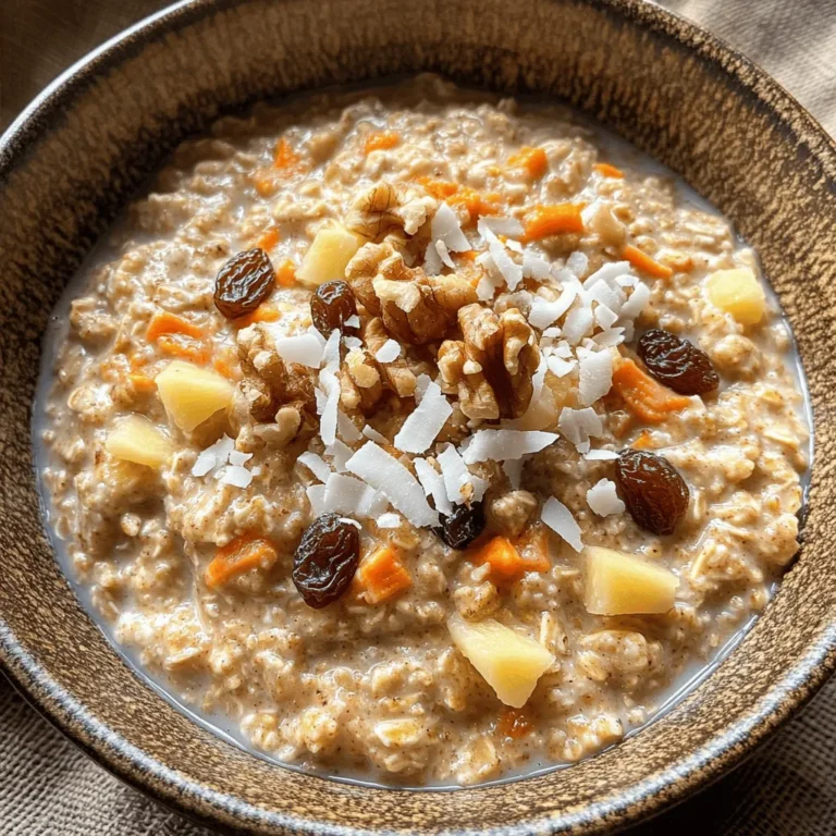 In the world of breakfast options, oatmeal has long been a champion for its health benefits and versatility. But what if we told you that you could enjoy the delightful flavors of carrot cake while still reaping the nutritious advantages of oatmeal? Enter the Carrot Cake Oatmeal Delight—a delicious fusion that combines the comforting essence of a classic carrot cake with the wholesome goodness of oatmeal. This innovative recipe provides a nutritious start to the day that caters to both health-conscious individuals and dessert lovers alike.