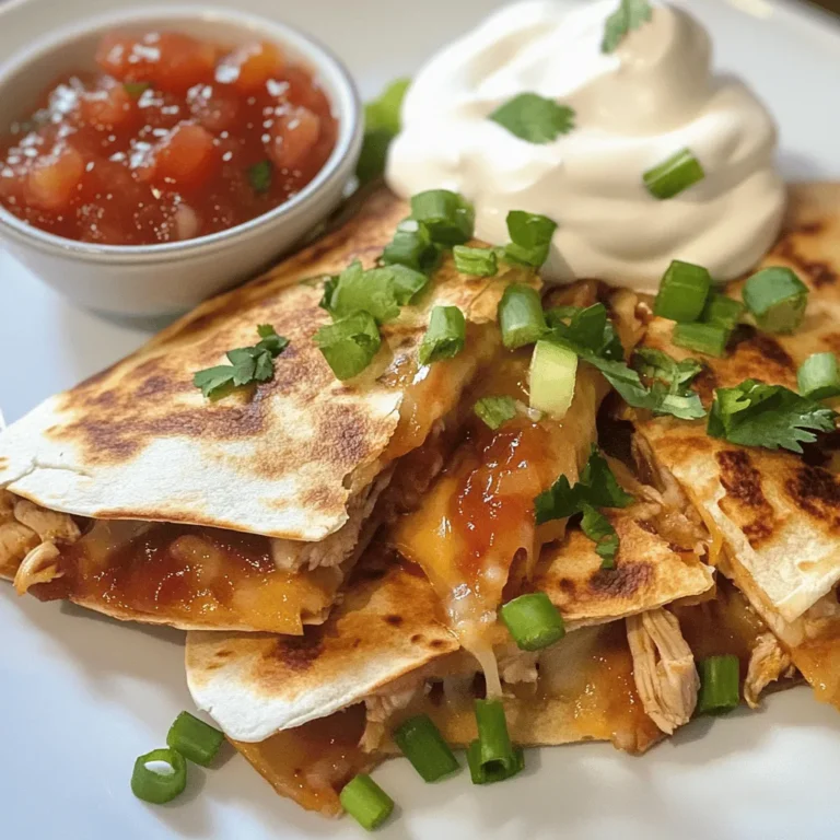 When it comes to casual dining and easy-to-make meals, few dishes rival the BBQ Chicken Quesadilla. This delicious creation combines the smoky flavors of barbecue with the comforting familiarity of a quesadilla, making it a favorite among families and friends alike. Whether you're enjoying a laid-back evening at home or hosting a gathering, BBQ Chicken Quesadillas bring a festive touch to the table that is both satisfying and appealing to a wide range of taste buds.