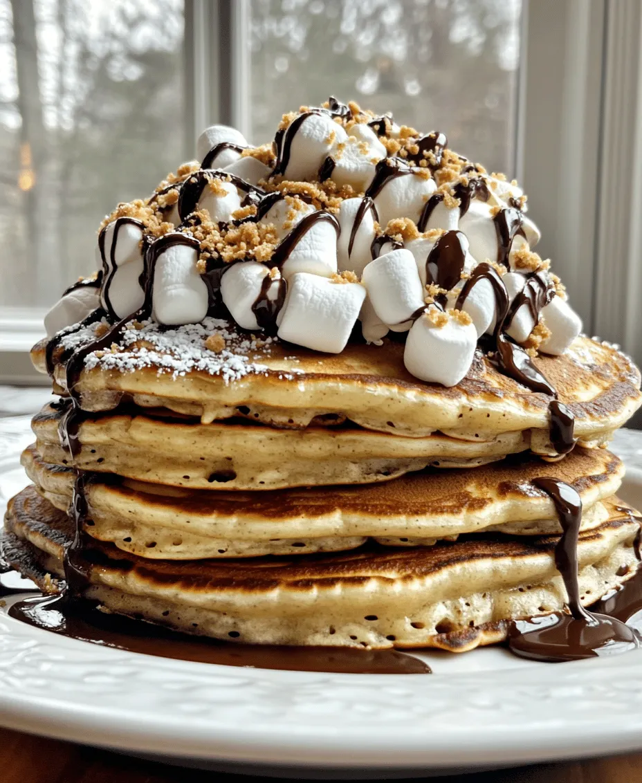 S’mores pancakes are the ultimate indulgence, combining the beloved flavors of a classic campfire treat with the fluffy goodness of pancakes. Imagine waking up to the sweet aroma of warm, fluffy pancakes infused with rich chocolate, gooey marshmallows, and crunchy graham cracker crumbs. This delightful recipe transforms your breakfast table into a nostalgic experience, evoking memories of summer nights spent around a fire, roasting marshmallows, and sharing stories with friends and family.