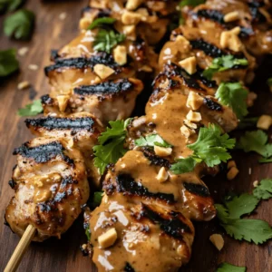 Are you ready to take your taste buds on a flavorful journey to Thailand? If so, our Easy Grilled Thai Chicken Skewers with Peanut Sauce is the perfect recipe to try! This dish beautifully showcases the vibrant and aromatic flavors of Thai cuisine, making it an irresistible choice for both weeknight dinners and special gatherings. Imagine juicy, tender pieces of chicken marinated in a blend of savory and tangy ingredients, then grilled to perfection and served with a creamy peanut sauce that is rich and satisfying.