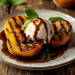 As the summer months unfold, the allure of fresh, seasonal fruits beckons us outdoors. Among these delightful offerings, peaches stand out with their sweet, juicy flesh and fragrant aroma. Grilled peaches with vanilla ice cream is a dish that perfectly encapsulates the essence of summer, combining the warmth of the grill with the cool indulgence of creamy ice cream. This dessert is not just a treat for the taste buds; it’s an experience that brings together the joy of grilling and the satisfaction of savoring one of nature’s sweetest gifts.