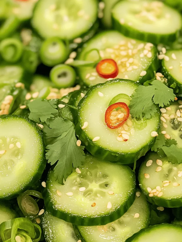 Asian cucumber salad is a vibrant dish that perfectly encapsulates the essence of fresh and light flavors found in Asian cuisine. With its crunchy texture and zesty dressing, this salad serves as a delightful accompaniment to various meals, or it can stand alone as a refreshing light meal. The appeal of this salad lies not only in its simplicity but also in its ability to highlight the freshness of its ingredients, making it a staple in many Asian households and restaurants alike.