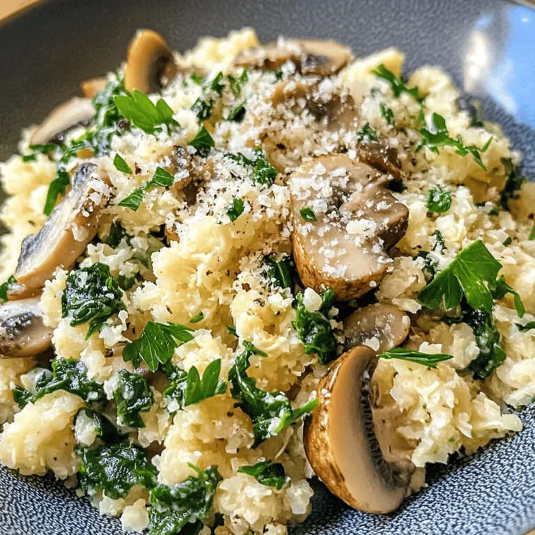 In recent years, low-carb diets have surged in popularity, driven by a growing interest in healthier eating habits and the desire for weight management. As more individuals seek alternatives to traditional high-carb staples, innovative recipes like "Sautéed Serenity: Low Carb Mushroom & Spinach Cauliflower Rice" have emerged as satisfying and wholesome options. This dish not only caters to those following low-carb or ketogenic lifestyles but also appeals to anyone looking to incorporate more vegetables into their meals without sacrificing flavor or satisfaction.