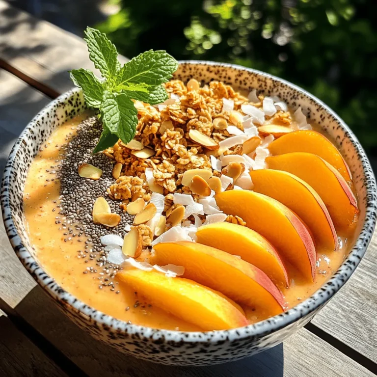 In recent years, smoothie bowls have surged in popularity as a nutritious and visually appealing meal option. These delightful concoctions not only satisfy hunger but also provide a canvas for creativity, inviting you to customize and decorate with various toppings. Enter the Peach Smoothie Bowl Delight—a perfect blend of flavors and textures that showcases the summery sweetness of peaches. This recipe is not only delicious but also packed with health benefits, making it an ideal choice for breakfast, a post-workout snack, or even a light dessert.