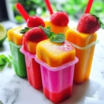 As the sun shines brighter and temperatures rise, our cravings often shift toward refreshing and revitalizing treats. Among the myriad of summer delights, popsicles hold a special place in our hearts and on our palates. With their vibrant colors and enticing flavors, they not only cool us down but also offer a fun way to enjoy seasonal fruits. Today, we bring you a delightful recipe for Tropical Bliss Strawberry Mango Popsicles.