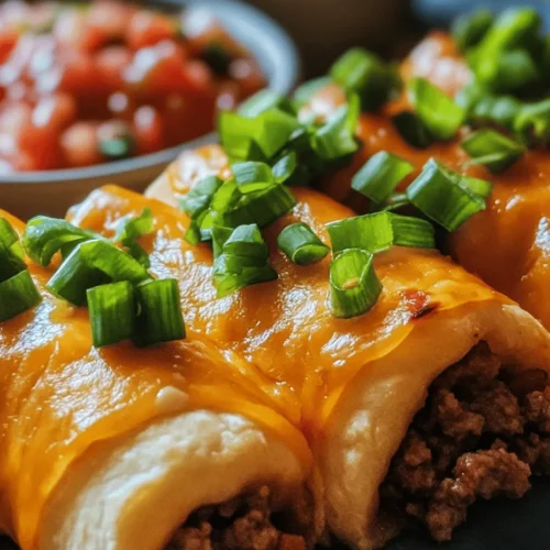 Cheesy Taco Sticks are a delightful fusion of flavors that combine the beloved essence of tacos with the irresistible crunch of cheese-filled pastry. Perfect for a quick snack, a party appetizer, or even a fun weeknight dinner, these cheesy delights are sure to please your family and friends. With their golden, flaky exterior and a savory filling that bursts with taco-inspired goodness, Cheesy Taco Sticks have become a popular choice for those who crave a tasty treat without spending hours in the kitchen.