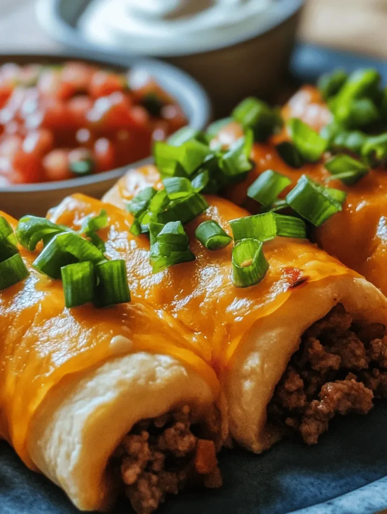 Cheesy Taco Sticks are a delightful fusion of flavors that combine the beloved essence of tacos with the irresistible crunch of cheese-filled pastry. Perfect for a quick snack, a party appetizer, or even a fun weeknight dinner, these cheesy delights are sure to please your family and friends. With their golden, flaky exterior and a savory filling that bursts with taco-inspired goodness, Cheesy Taco Sticks have become a popular choice for those who crave a tasty treat without spending hours in the kitchen.