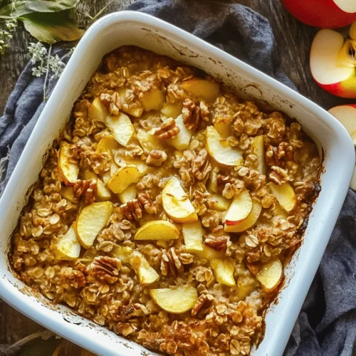 Breakfast is often heralded as the most important meal of the day, and for good reason. A healthy morning meal sets the tone for your entire day, fueling your body and mind and helping you stay energized and focused. As our lives become busier, finding time to prepare a nutritious breakfast can often feel like a challenge. Enter the Irresistible Healthy Apple Oatmeal Breakfast Bake—a delightful solution crafted specifically for those hectic mornings.