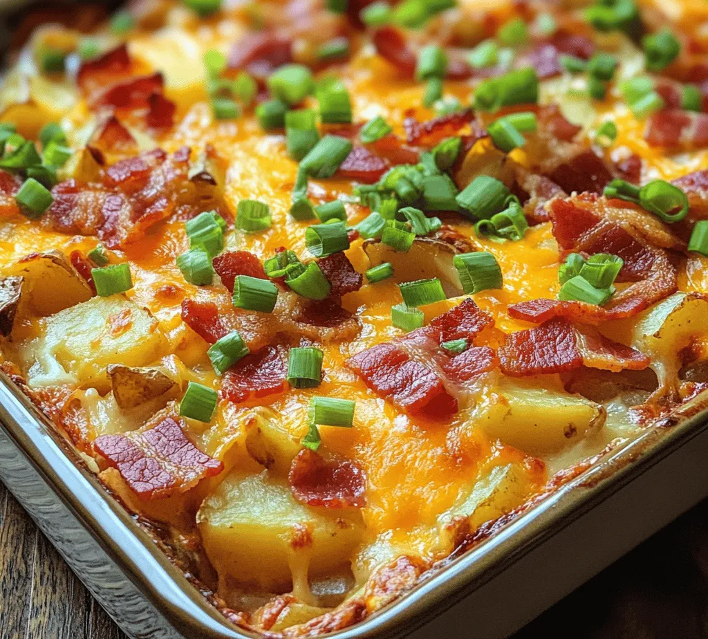 Start your day off right with the delightful and comforting flavors of a Cheesy Bacon Potato Breakfast Casserole. This dish is the epitome of breakfast indulgence, combining crispy bacon, creamy cheese, and tender potatoes into one hearty meal. Whether you’re hosting a family gathering, planning a brunch event, or simply treating yourself to a cozy weekday breakfast, this casserole is sure to impress.