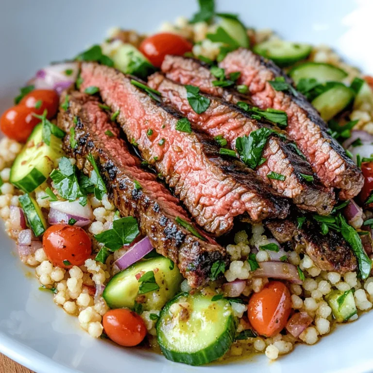 In the realm of culinary delights, few dishes can rival the combination of grilled skirt steak and a refreshing lemon herb couscous salad. This recipe not only boasts robust flavors but also showcases the vibrant textures of fresh ingredients. As we delve into the intricacies of preparing this delightful meal, we will break down the process into manageable steps while providing insights into the ingredients and techniques involved. The result is a dish that is not just a feast for the palate but also a visual delight, making it perfect for both casual family dinners and elegant gatherings.
