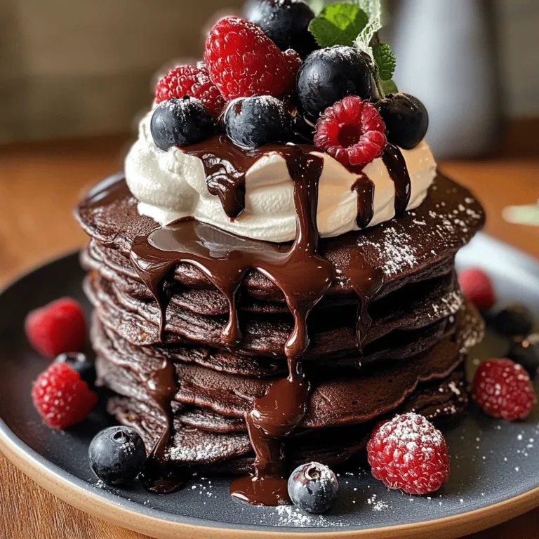 Chocolate pancakes have become a beloved breakfast treat for many, transcending the boundaries of age and culinary experience. What could be better than waking up to the aroma of freshly cooked pancakes infused with rich cocoa, promising a delightful start to your day? The mere thought of sinking your fork into a stack of fluffy, chocolatey goodness drizzled with syrup or adorned with fresh fruit can make anyone's mouth water. These pancakes not only cater to the sweet tooth but also provide a comforting indulgence that can elevate breakfast from mundane to extraordinary.