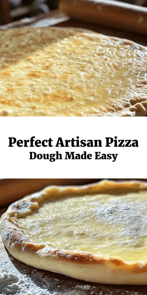 Create the perfect homemade pizza with this artisan pizza dough recipe! It's simple and satisfying, using just a few ingredients like all-purpose flour, sea salt, active dry yeast, and olive oil. In less than 2 hours, you’ll have delicious crusts ready for your favorite toppings. Knead, rise, roll out, and bake for a golden, crispy crust that will impress everyone. Perfect for family nights or casual gatherings. Get ready to savor the taste of homemade pizza!