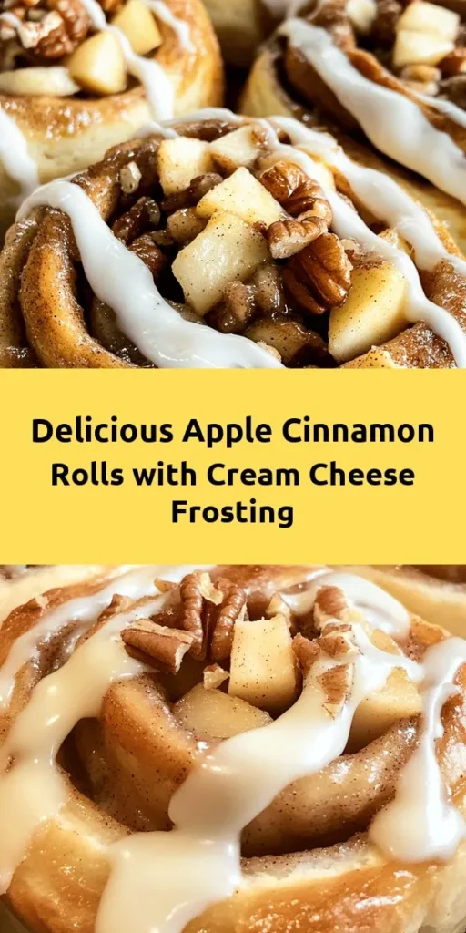Indulge in the heavenly taste of homemade apple cinnamon rolls topped with creamy cream cheese frosting. This delightful recipe combines fluffy dough with a sweet apple and cinnamon filling, making it the perfect treat for breakfast or dessert. With easy-to-follow steps and simple ingredients, you'll impress family and friends with these irresistible rolls. Warm, gooey, and utterly satisfying, they're sure to become a favorite in your kitchen!