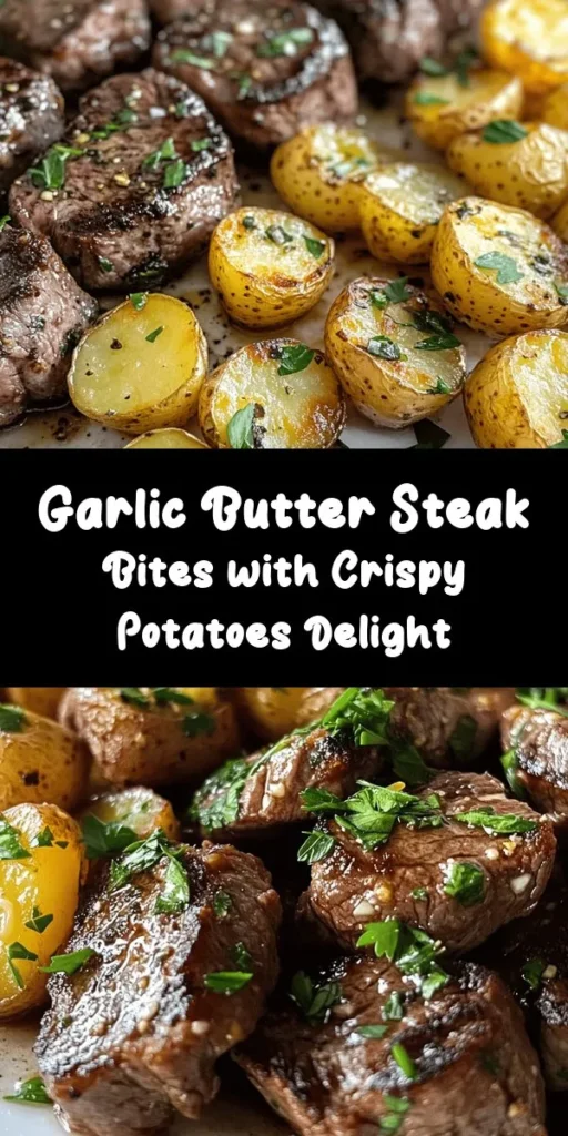 Indulge in these irresistible Garlic Butter Steak Bites and Potatoes! This quick and easy recipe features tender sirloin steak bites seared to perfection alongside crispy baby potatoes, all tossed in a rich garlic butter sauce with fragrant herbs. Perfect for a cozy family dinner or entertaining guests, this dish is packed with flavor and satisfaction. With just 15 minutes of prep and 35 minutes total, you’ll have a delicious meal ready that everyone will love!